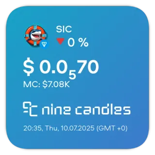 📊 SIC
0%
$0.0570
MC: $7.08K
ning candles
20:35, Thu, 10.07.2025 (GMT +0) finance, investment, stock, cryptocurrency, data, shark telegram sticker