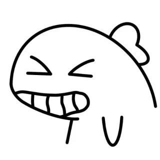 😆 Dessin animé, Blob, Expression, Simple, Dessin whatsapp sticker