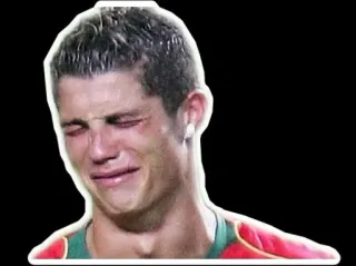 😭 Cristiano Ronaldo футбол, плачет, грустно, футбол, Роналду telegram sticker
