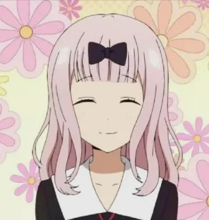 ☺️ Chika Fujiwara Kaguya-sama: Love Is War Аниме, Чика, Фудзивара, Кагуя-сама, Любовь это война, Каваий telegram sticker