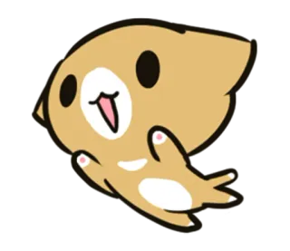 😃 การ์ตูน, น่ารัก, สัตว์, หมี, กระโดด, มีความสุข whatsapp sticker