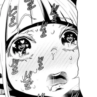 🤭 Anime, Mangá, Kawaii, Garota, Olhos de coração, Expressão, Fofo telegram sticker