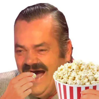 🍿 eating, popcorn, food, snack, watching telegram sticker
