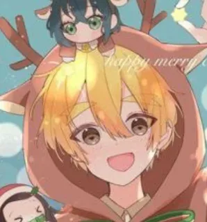 ⚡ happy merry christmas Anime, Noël, Renne, Fêtes, Mignon, Dessin animé telegram sticker