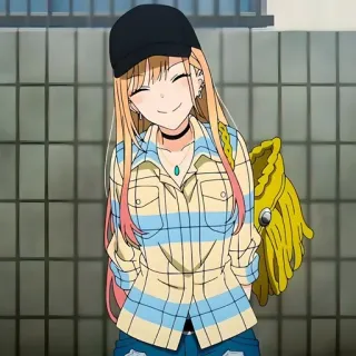 ❤️ Marin Kitagawa My Dress-Up Darling anime, girl, smiling, fashion, cosplay telegram sticker