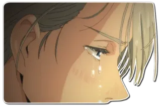 😢 anime, llorando, triste, lágrimas, emocional telegram sticker