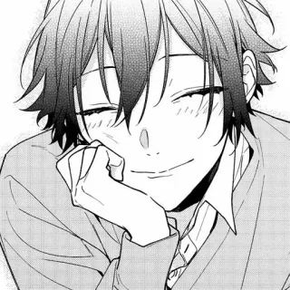 ❤ Anime, Manga, Lächeln, Fröhlich, Junge telegram sticker