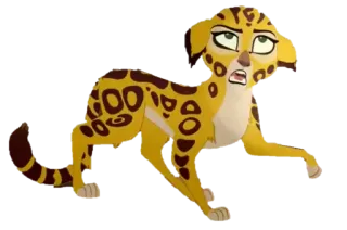 🙄 guépard, animal, dessin animé telegram sticker