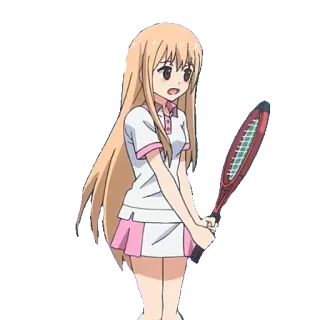 🏸 Anime, Fille, Tennis, Sport, Personnage whatsapp sticker