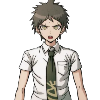 😰 Hajime Hinata Danganronpa Anime, Video game, Personagem, Danganronpa, Hajime Hinata whatsapp sticker