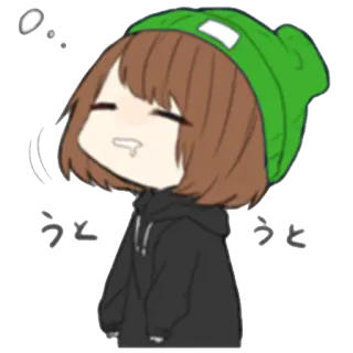 😪 うと うと Anime, Buồn ngủ, Dễ thương, Nhật Bản, Hoạt hình telegram sticker