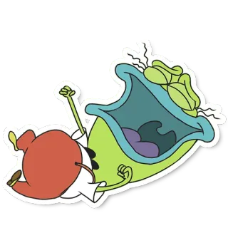 😂 Мультик, Смешные, Монстр, Анимированные, Персонаж, Стикер telegram sticker