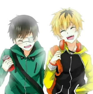 😂 Animé, Dessin animé, Personnages, Souriant, Amitié telegram sticker