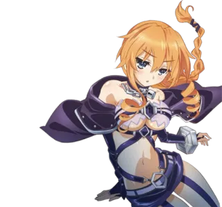 😏 anime, garota, cabelo laranja, fantasia, personagem telegram sticker