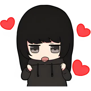 ❤️ อนิเมะ, คาวาอิ, หัวใจ, น่ารัก, มังงะ telegram sticker