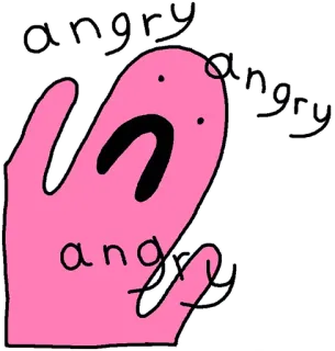 😤 angry enojado, personaje, expresión, ánimo, rosa telegram sticker