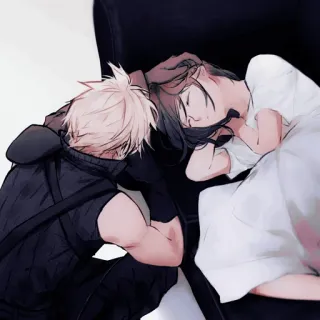 🥢 Cloud Strife Final Fantasy VII anime, sleeping, fan art, final fantasy, cloud strife, video game, character telegram sticker