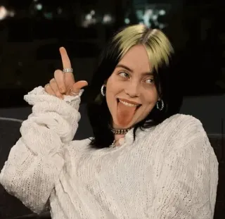 💚 Billie Eilish Billie Eilish, cantante, celebrità, musicista, popstar telegram sticker