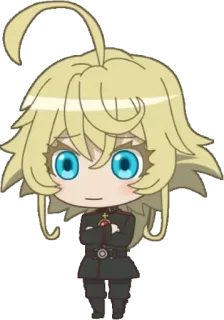😌 Tanya Degurechaff Saga of Tanya the Evil Anime, Militar, Chibi, Tanya Degurechaff, Saga de Tanya la Malvada telegram sticker
