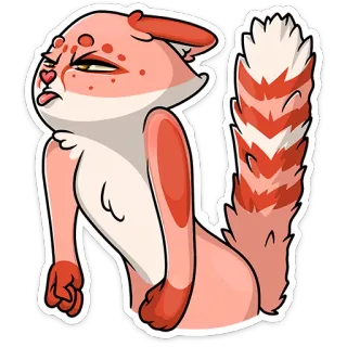 😠 cat, animal, sticker, cartoon, cute, illustration telegram sticker