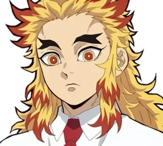 😶 Kyojuro Rengoku Demon Slayer anime, character, demon slayer, rengoku, kyojuro rengoku, manga telegram sticker
