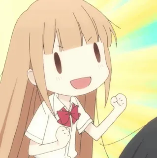 🥕 Anime, Mädchen, niedlich, Schuluniform, fröhlich whatsapp sticker