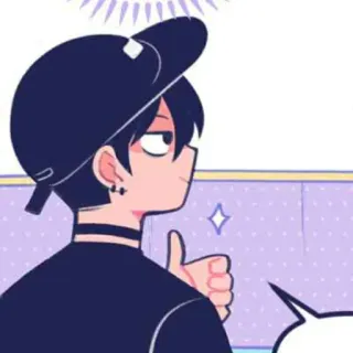 🔗 cartoon, character, thumbs up, illustration, anime telegram sticker