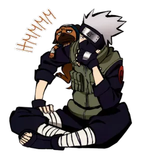 🤔 Kakashi Naruto HMMMM anime, kakashi, dog, thinking, hmm telegram sticker