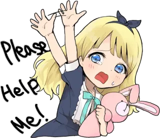 A little girl Sticker (Alice) ENG :: @line_stickers telegram stickers