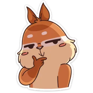 🤔 Eichhörnchen, denken, nachdenklich, Cartoon, Tier, süß telegram sticker