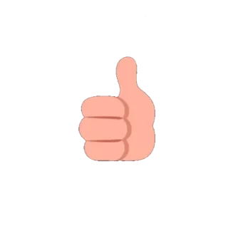 👍 Pulgar arriba, Me gusta, Aprobación, Positivo, Gesto, Mano whatsapp sticker