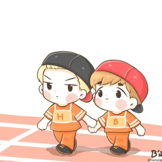 ♥ Hoạt hình, Tình bạn, Dễ thương, Anime, Chạy telegram sticker