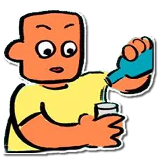🍺 drinking, pouring, cartoon, beverage telegram sticker