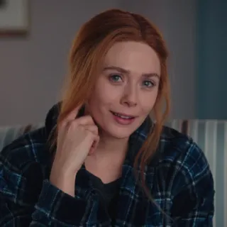 😄 Wanda Maximoff WandaVision Элизабет Олсен, Алая ведьма, Marvel, Disney+, Сериал, Персонаж whatsapp sticker