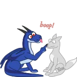 👉 boop! dragon, anthro, fantasy, cartoon telegram sticker