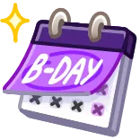π B-DAY verjaardag, kalender, verjaardag, feest telegram sticker