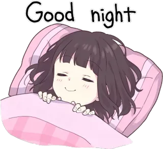 😪 Good night sommeil, nuit, bonne nuit, dessin animé, animé telegram sticker