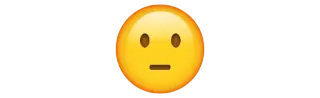 😶 emoji, cara neutral, inexpresivo telegram sticker
