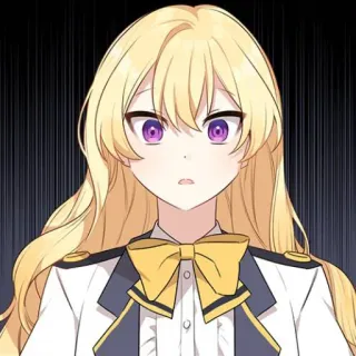🥡 anime, personagem, loira, feminino, ilustração telegram sticker