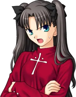 🤬 Rin Tohsaka Fate/stay night Anime, Manga, Tsundere, Chica, Maga, Fate whatsapp sticker