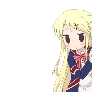 😐 Anime, Schuluniform, Süß, Mädchen, Charakter, Illustration telegram sticker