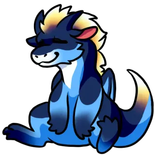😌 dragon, cartoon, cute, animal, fantasy whatsapp sticker