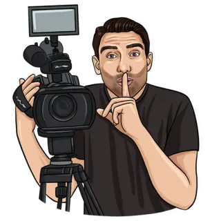 🤫 kamera, videografi, sst, senyap, pembuat film telegram sticker