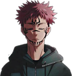 😌 Sukuna Jujutsu Kaisen Anime, Jujutsu Kaisen, Sukuna, Manga, Sticker, Ryomen Sukuna telegram sticker