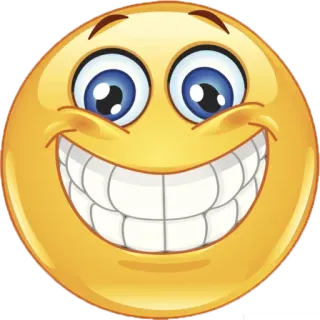 😁 emoji, smiley, happy, face, expression, joyful, cartoon telegram sticker