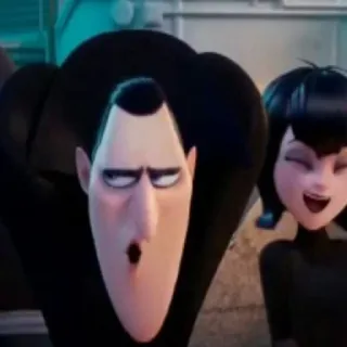 🖤 Count Dracula Hotel Transylvania Kreskówka, Wampir, Film, Hotel Transylwania telegram sticker