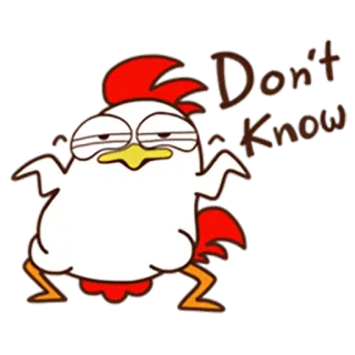 😕 Don't Know hähnchen, keine ahnung, lustig, verwirrt, emoji, sticker telegram sticker
