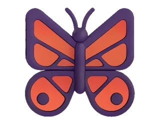 🦋 butterfly, insect, wings, purple, orange, nature, animal, garden telegram sticker