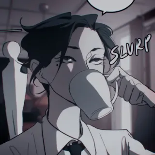 ⚓️ SLURP trinken, getränk, schlürfen, person, kaffee, tee whatsapp sticker