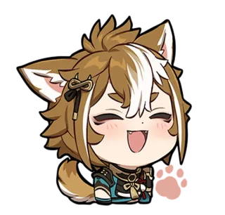 🎭 Gorou Genshin Impact Anime, Hund, Süß, Videospiel, Charakter, Gorou, Genshin Impact whatsapp sticker